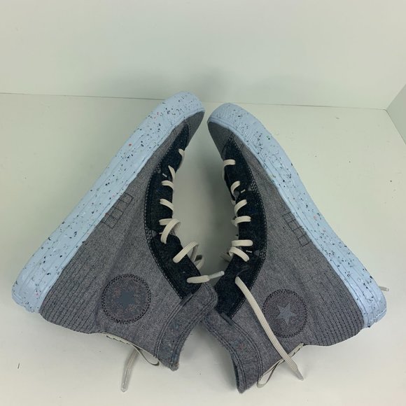 Converse Mens CTAS Crater Hi Canvas Renew 169418C Black/Dark Grey/Light Grey - Picture 11 of 11